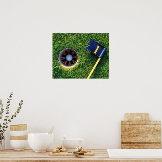 Poster balle de golf dans le trou (Cuisine)