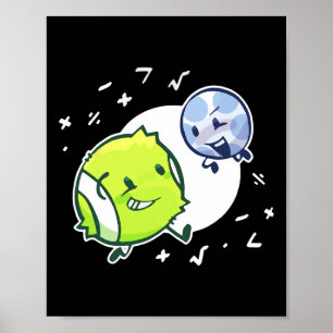 Poster Balle de tennis et duo de balles de golf Math