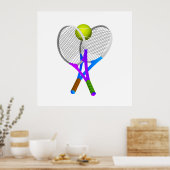 Poster Balle de tennis et raquettes (Cuisine)