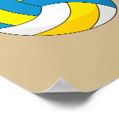 Poster Balle de volley-ball en dessin (Coin)
