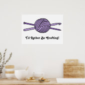 Poster Balle violette de Fil (Knit & Crochet) (Cuisine)