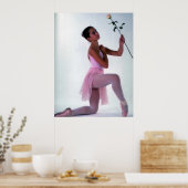 Poster Ballerina avec Fleur (Cuisine)