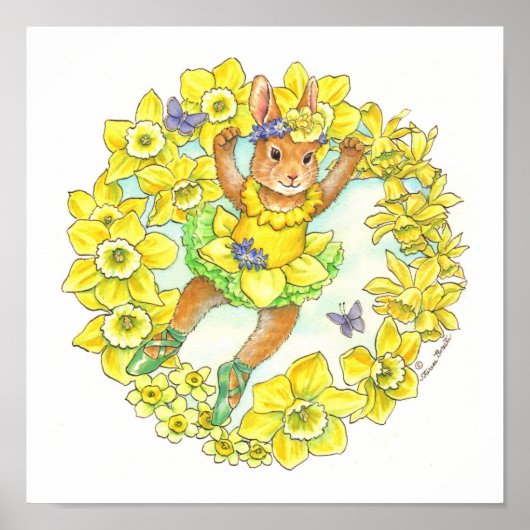 Poster Ballerina Bunny Imprimer Jonquil (Devant)