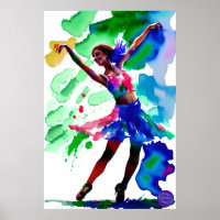 BALLERINA EN PÉTROLE DE NEON