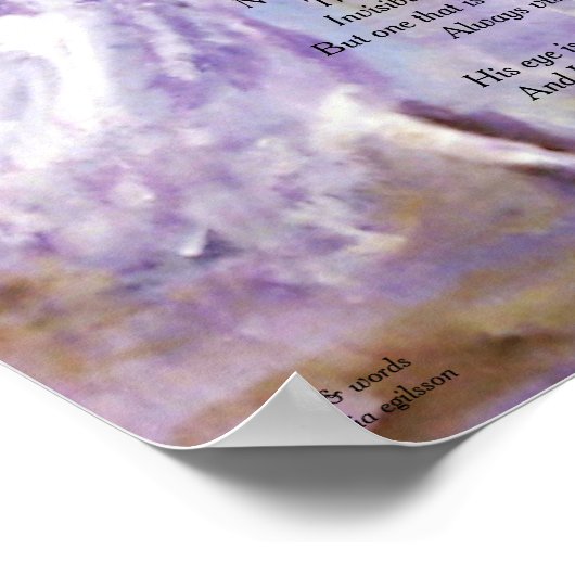 Poster Ballerina en violet avec poésie (Coin)