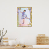 Poster Ballerina Girl Dancing (Cuisine)