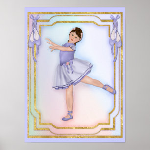 Poster Ballerina Girl Dancing