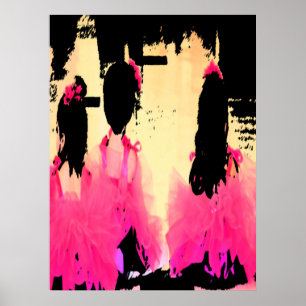 Poster Ballerina Girls In Pink Tutu