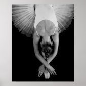 Poster Ballerina noir et blanc Imprimer (Devant)