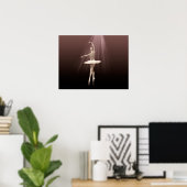 Poster Ballerina On Pointe dans Russet Tint (Bureau à domicile)