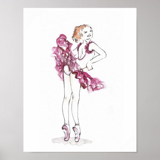 Poster Ballerina rose (Devant)