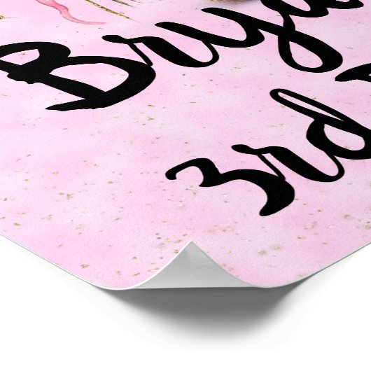 Poster Ballerina rose ours Parties scintillant ballon fêt (Coin)