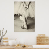 Poster Ballerina Toes (noir et blanc) (Cuisine)