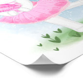 Poster Ballerine à la licorne mignonne avec couronne de f (Coin)