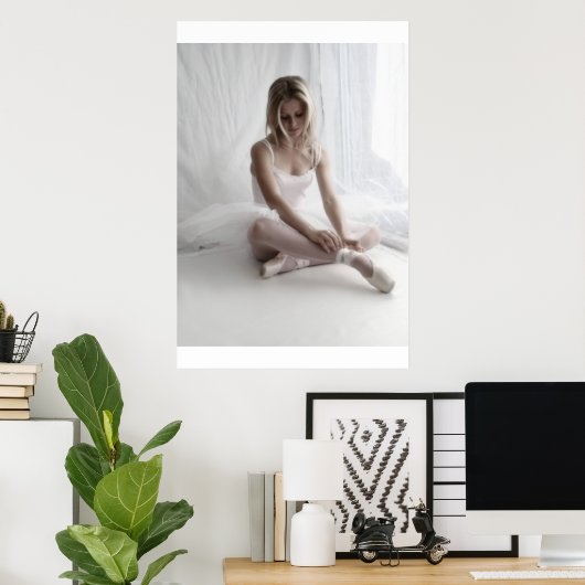 Poster ballerine assise focale douce (Bureau à domicile)