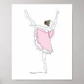 Poster Ballerine, Fille de Ballet, Danseuse de Ballet, Tu (Devant)