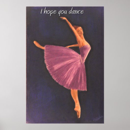 Poster Ballerine violette (Devant)