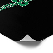 Poster Balles d'argent Softll - Vert sur marine (Coin)