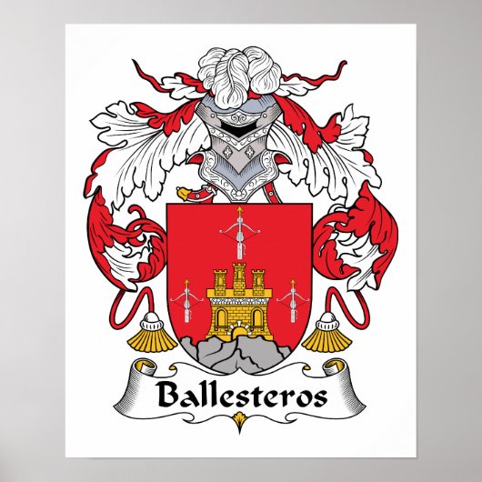 Poster Ballesteros Family Crest (Devant)