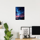 Poster Ballet céleste, témoin de l'éclipse de lune (Bureau à domicile)