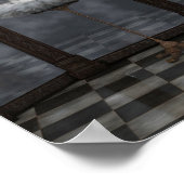 Poster Ballet classique blanc Tutu réflexions (Coin)