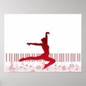 Poster Ballet dancer sur clavier (Devant)