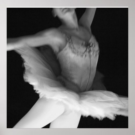 Poster Ballet - Danse - Ballerina 9 - Noir & Blanc (Devant)