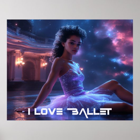POSTER BALLET - I LOVE BALLET (Devant)