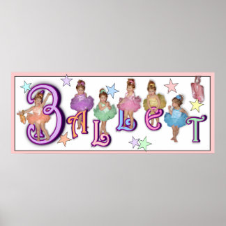Poster Ballet - Imprimer (Arrière - plan blanc)