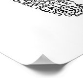 Poster Ballet Pointe Chaussure Typographie noir et blanc (Coin)