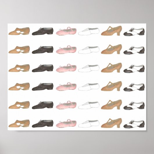Poster Ballet Tap Jazz Lyrical Dance Studio Shoster (Devant)