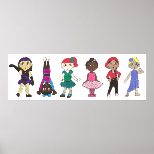 Poster Ballet Tap Jazz Lyrique Hiphop Acro Dance Studio (Devant)