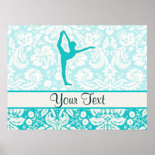 Poster Ballet turquoise