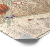 Poster Ballets sur Paris Vintage France Carte (Coin)