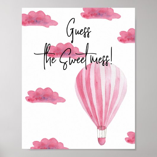 Poster Ballon à air chaud - Devinez le doux désordre (Devant)