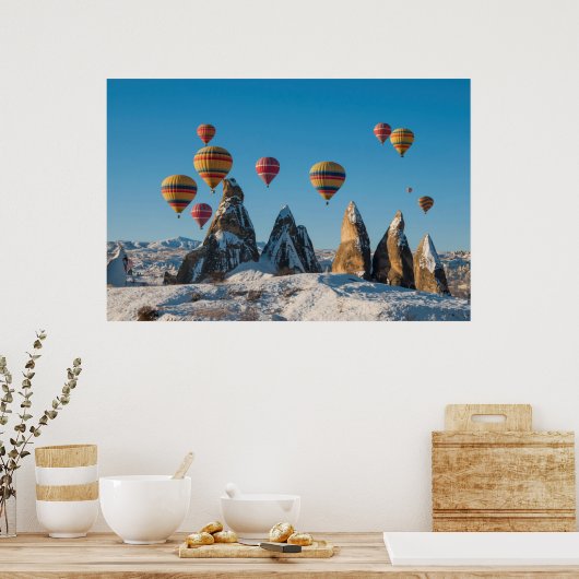Poster Ballon à air chaud en Cappadoce (Cuisine)