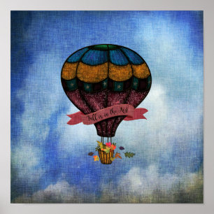 Poster Ballon à air chaud   L'automne est dans l'air