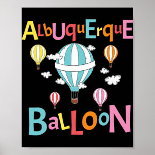 Poster Ballon d'Albuquerque Nouveau-Mexique Montgolfière