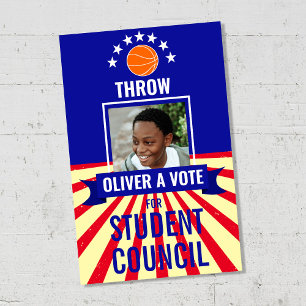 Poster ballon de basket-ball Voter Sport-Thème Voter Post