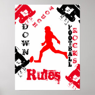 POSTER BALLON DE FOOT AMÉRICAIN