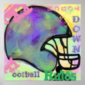 POSTER BALLON DE FOOT AMÉRICAIN (Devant)