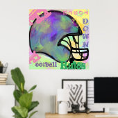 POSTER BALLON DE FOOT AMÉRICAIN (Bureau à domicile)