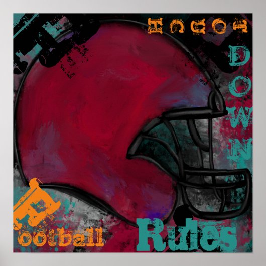 POSTER BALLON DE FOOT AMÉRICAIN (Devant)