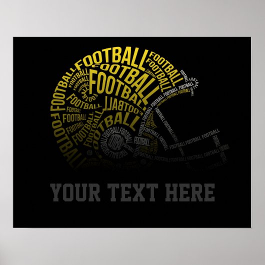 Poster Ballon de football américain personnalisé (Devant)