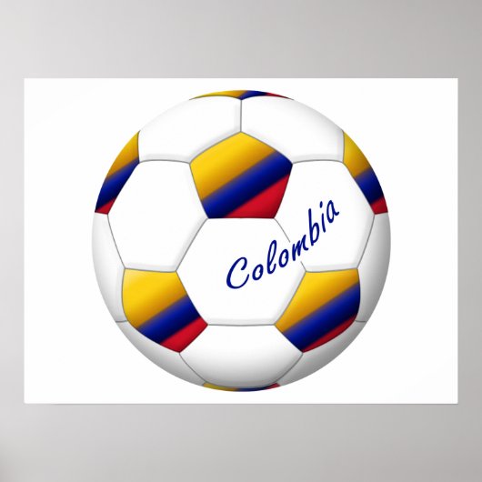 Poster Ballon de FOOTBALL COLOMBIE Drapeau national (Devant)