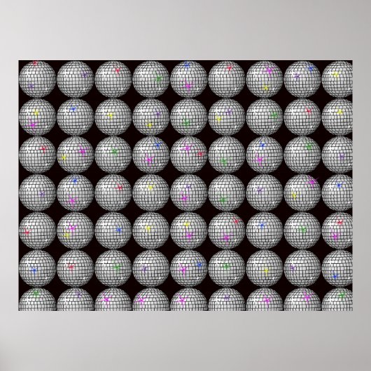 Poster ballon disco et étoiles (Devant)