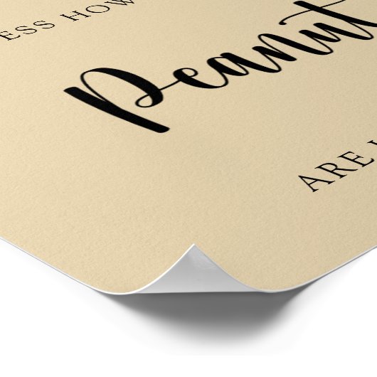 Poster Ballon éléphant - devinez combien d'arachide (Coin)