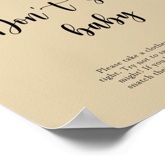 Poster Ballon éléphant - Ne dites pas bébé (Coin)