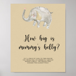 Poster Ballon Éléphant Quelle est la taille du ventre de