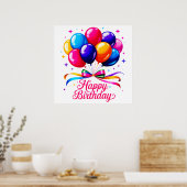 Poster Ballon Joyeux Anniversaire (Cuisine)